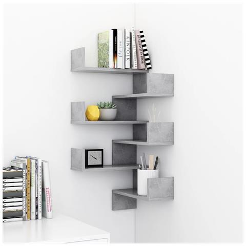 Scaffali Angolari Muro 2pz Grigio Cemento 40x40x50 Multistrato - Foto 2