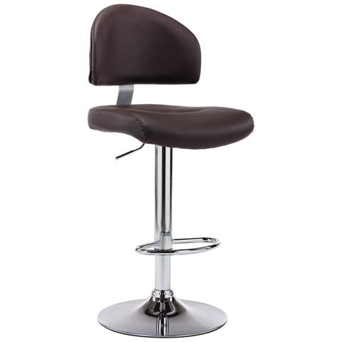 Sgabello Da Bar Marrone In Similpelle - Foto 2