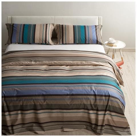 Sacco Copripiumino Con Federe Miller In Cotone - Geometrico Colore Grigio Misura Matrimoniale - Foto 1