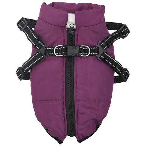 Cappotto Cani Imbracatura Impermeabile Riflettente Viola L24 - Foto 2