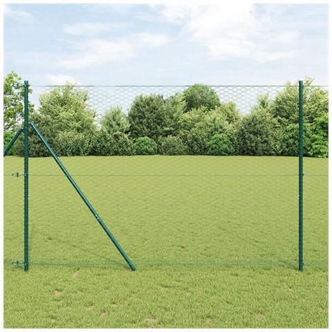Set di Recinzione Set di 2 Verde Metallo 25m x 1.5m Durevole - Foto 2