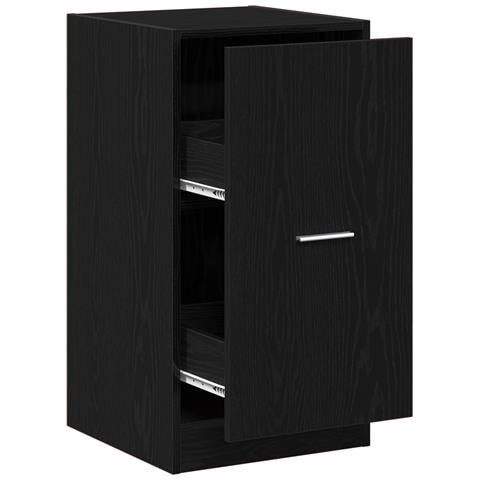 Armadio da farmacia in rovere nero 40x41x77,5 cm in legno ingegnerizzato - Foto 1