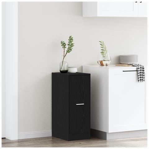 Armadio da farmacia in rovere nero 40x41x77,5 cm in legno ingegnerizzato - Foto 2