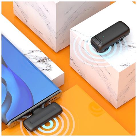 Microfono Lavalier Wireless Doppio Con Custodia Di Ricarica Per Registrazione Smartphone - Foto 7