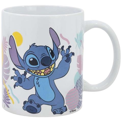 Tazza In Ceramica 325 Ml Collezione Stitch Fiore Hawaiano, Bianco - Foto 1