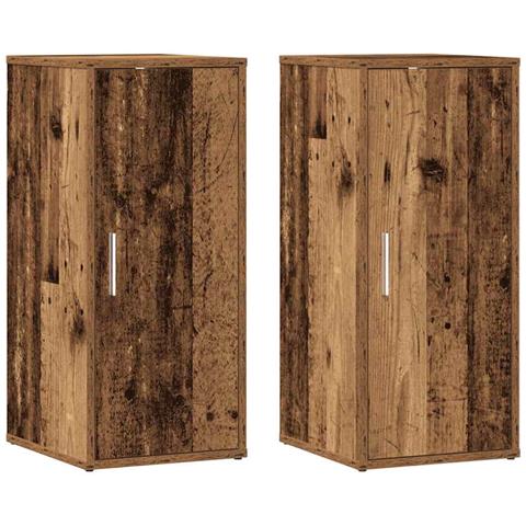 Scarpiere 2 pz Legno Antico 32x35x70 cm in Legno Multistrato - Foto 1