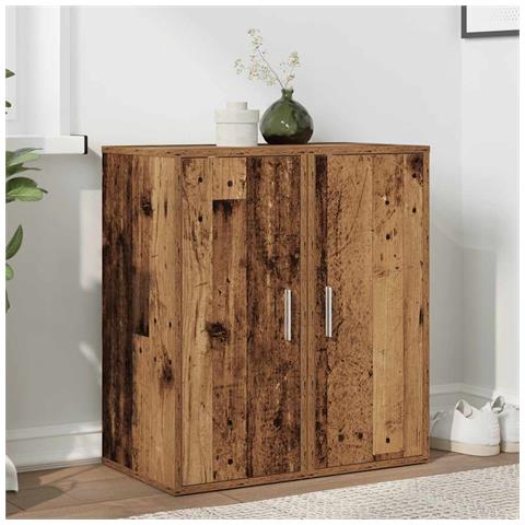 Scarpiere 2 pz Legno Antico 32x35x70 cm in Legno Multistrato - Foto 2