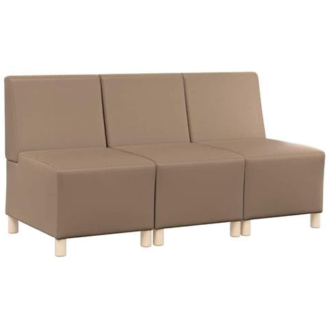 Unità di Divano Modulare Senza Braccioli 3 pcs Cappuccino - Foto 1