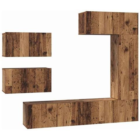 Set mobile TV 6 pcs Legno vecchio 30.5 x 30 x 90 cm - Foto 1
