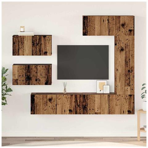 Set mobile TV 6 pcs Legno vecchio 30.5 x 30 x 90 cm - Foto 2