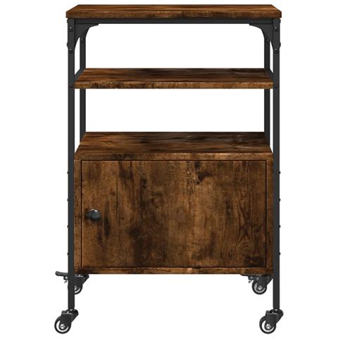 Supporto Stampante 3 Livelli Rovere Fumo 50x40x76cm Multistrato - Foto 9