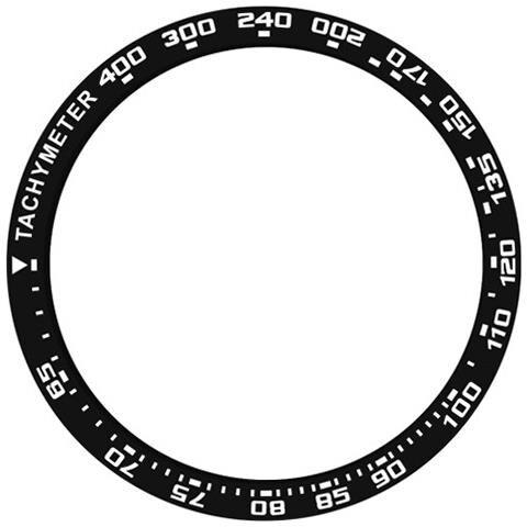 Ghiera Nero E Bianco - Anello Scala Tempi Acciaio Inossidabile 45mm Compatibile Con Samsung Watch5 Pro - Foto 1