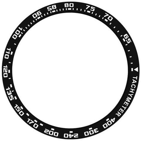 Ghiera Nero E Bianco - Anello Scala Tempi Acciaio Inossidabile 45mm Compatibile Con Samsung Watch5 Pro - Foto 2