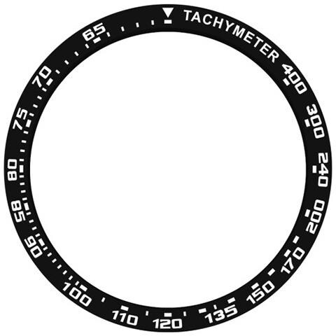 Ghiera Nero E Bianco - Anello Scala Tempi Acciaio Inossidabile 45mm Compatibile Con Samsung Watch5 Pro - Foto 3