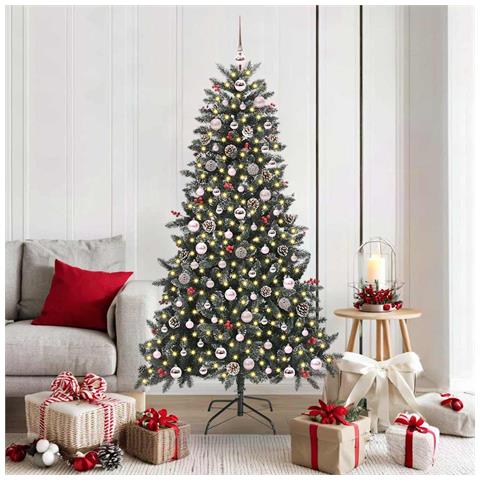 Albero di Natale artificiale con 300 LED Verde 180 cm - Foto 2