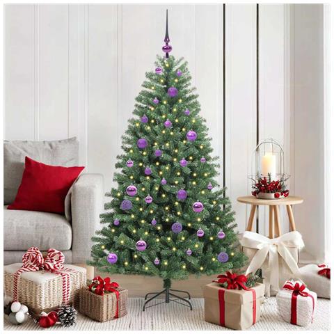 Albero di Natale Artificiale con Rami Pieghevoli Verde 150 cm - Foto 2