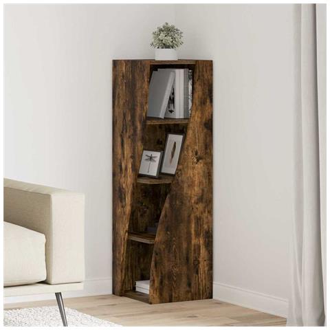 Mobile angolare Bianco 32x32x102cm Legno multistrato - Foto 2