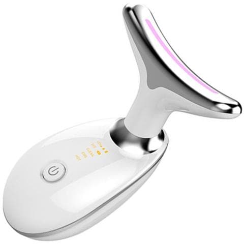 Massaggiatore Per Collo A Led A 3 Colori Con Ems, Vibrazione Ionica E Sonica, Compatibile Con Huawei, Samsung, Apple E Garmin White - Foto 2