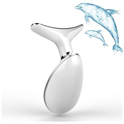 Massaggiatore Per Collo A Led A 3 Colori Con Ems, Vibrazione Ionica E Sonica, Compatibile Con Huawei, Samsung, Apple E Garmin White - Foto 4