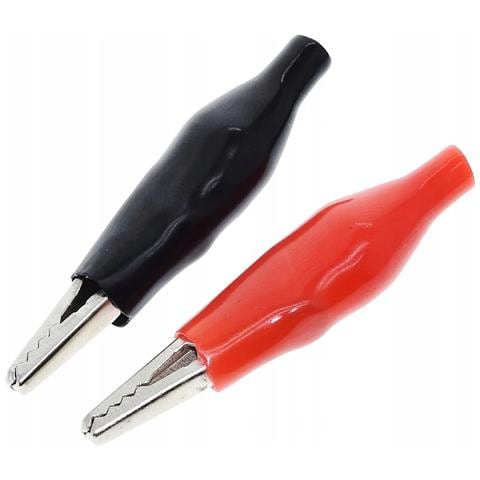 Coccodrilli Isolati Set 2 Pezzi - Nero E Rosso | Corrente Massima 4a | Sicurezza E Affidabilità Per Progetti Elettronici - Foto 2