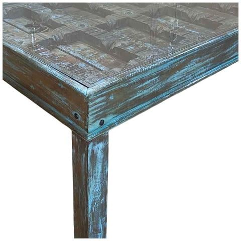 Tavolo In Legno Fatto A Mano 170x107x76h Cm - Foto 6