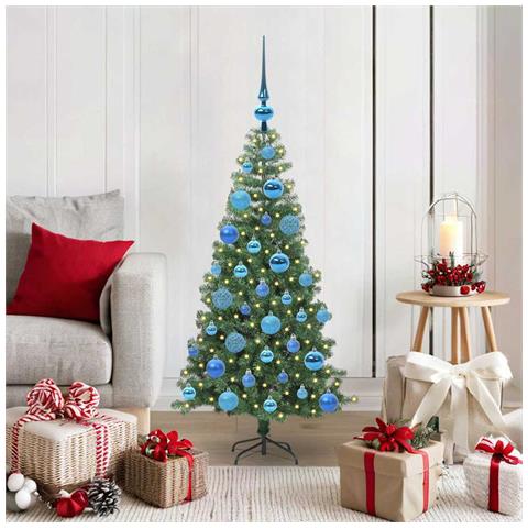 Albero di Natale con 150 LED con supporto Verde 120 cm PVC - Foto 2