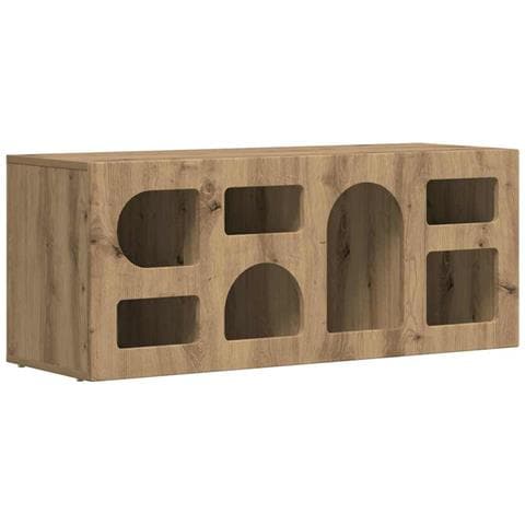 Mobile TV Rovere artigianale 100 x 35 x 40 cm Legno multistrato - Foto 1