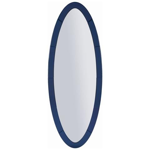Specchio Da Parete Oslo Ovale Con Cornice Specchio Blu 42,5x137,5 Cm - Foto 1