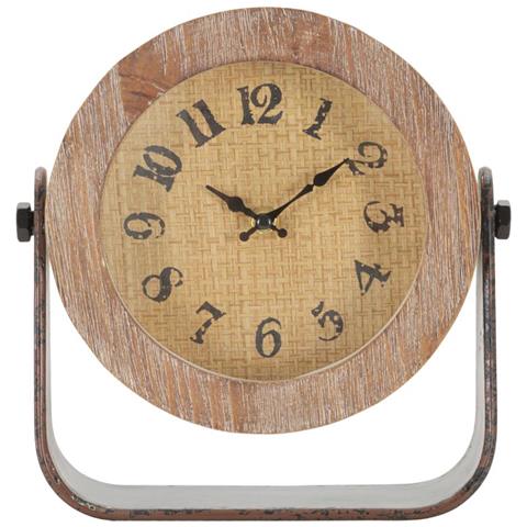 Orologio Da Parete Vkh247-marrone-legno-23,5x7x24 Cm - Foto 1