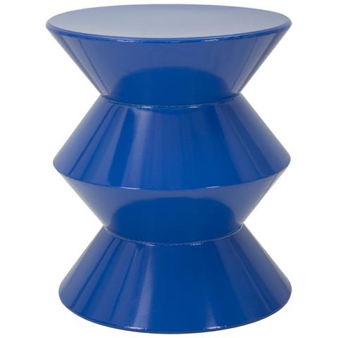 Tavolino Da Appoggio Zag In Metallo Blu Cobalto - Foto 1