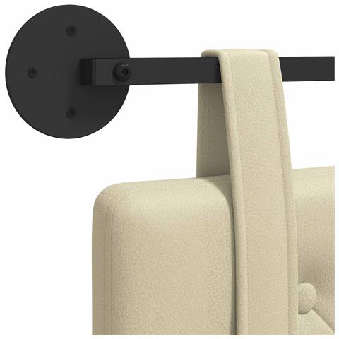 Testata appesa Crema 150 x 55 x 5 cm Pelle Sintetica - Foto 9