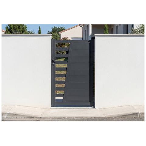 Cancello 1m Cervina H. 160cm Alluminio Grigio - Foto 1