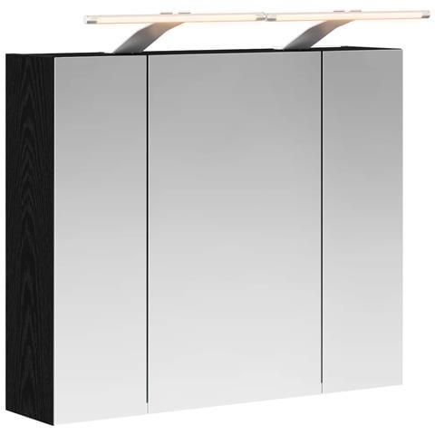 Mobiletto per specchio da bagno Rovere Nero 60 x 14,5 x 50 cm - Foto 1