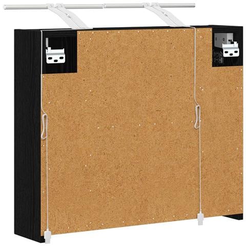 Mobiletto per specchio da bagno Rovere Nero 60 x 14,5 x 50 cm - Foto 9