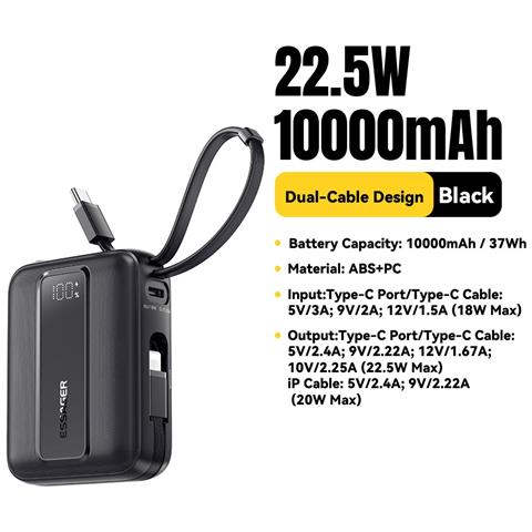 Power Bank - Nero, 10000 mAh, 5W - Foto 4