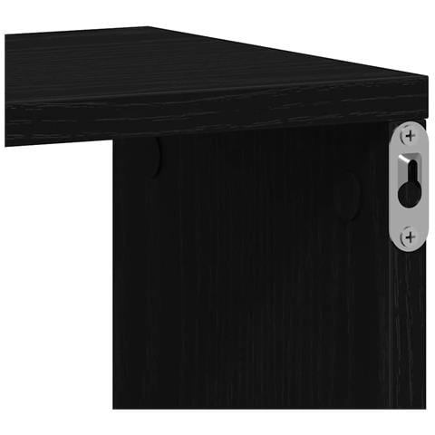 Mensola da parete Rovere Nero 104x20x58,5 cm in Legno Multistrato - Foto 9