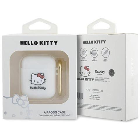 Custodia 3d In Silicone Hello Kitty Per Airpods 1/2 - Bianca - Foto 2
