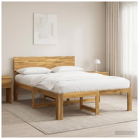 Letto matrimoniale con testiera ROSTOCK Bianco 120 x 200 cm - Foto 2