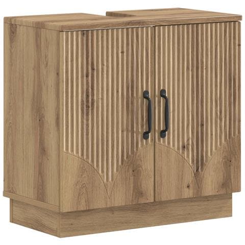 Armadio per Lavabo da Bagno HOORN Rovere Artigianale - Foto 1