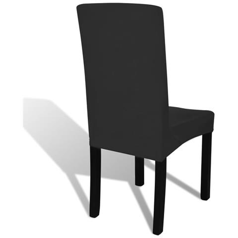 Fodera Elastica Per Sedie 4 Pz. Nero - Foto 2