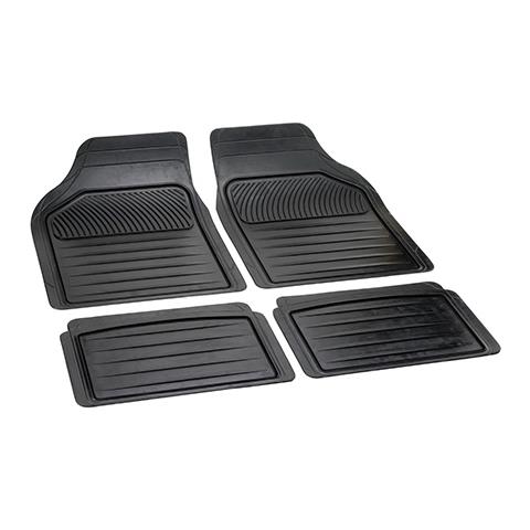 Tappeti Universali Per Auto In Gomma Sagomabile ""perfect"" Linea Color Nero - Set 4 Pz - Foto 2