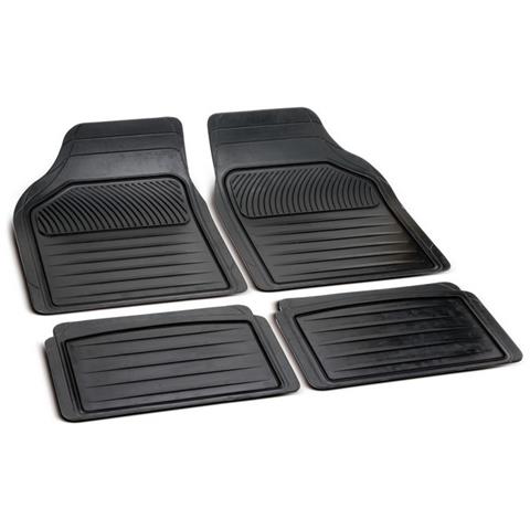 Tappeti Universali Per Auto In Gomma Sagomabile ""perfect"" Linea Color Nero - Set 4 Pz - Foto 1