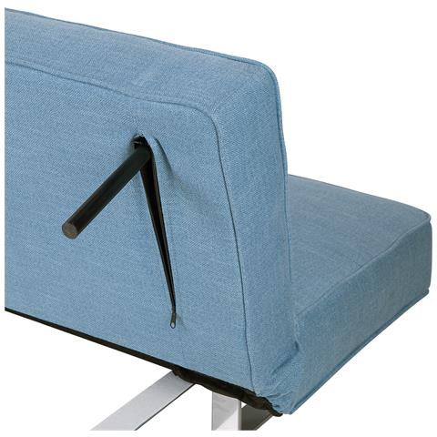 Divano Letto In Tessuto Azzurro Dublin - Foto 23