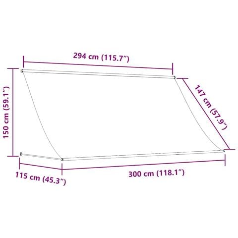 Tenda Da Sole Retrattile 300x150 Cm Giallo E Bianco - Foto 7