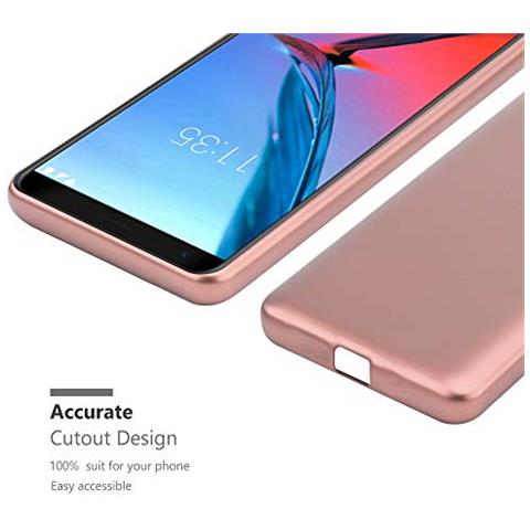 Custodia Compatibile Con Zte Blade V9 In Oro Rosa Metallico - Coperchio Protettivo In Silicone Tpu Flessibile - Foto 2