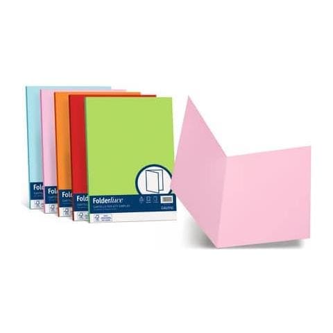 50 Cartelline Semplici Acqua 200gr 25x34cm Celeste - Foto 2