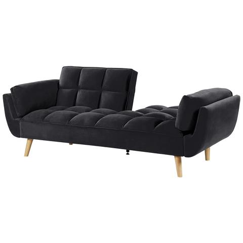 Divano Letto In Velluto Nero Asby - Foto 12