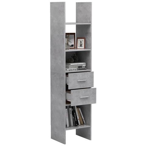 Libreria Grigio Cemento 40x35x180 cm in Legno Multistrato - Foto 2