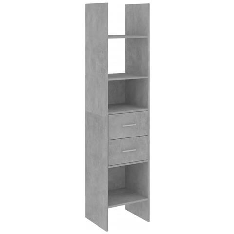 Libreria Grigio Cemento 40x35x180 cm in Legno Multistrato - Foto 1