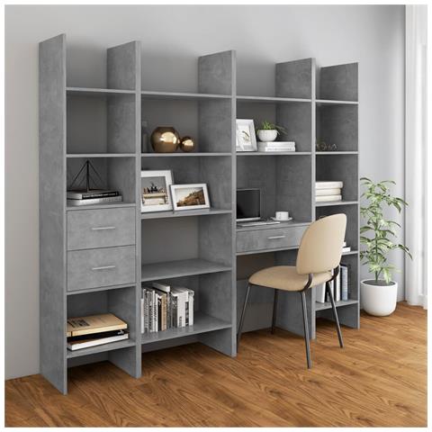 Libreria Grigio Cemento 40x35x180 cm in Legno Multistrato - Foto 7